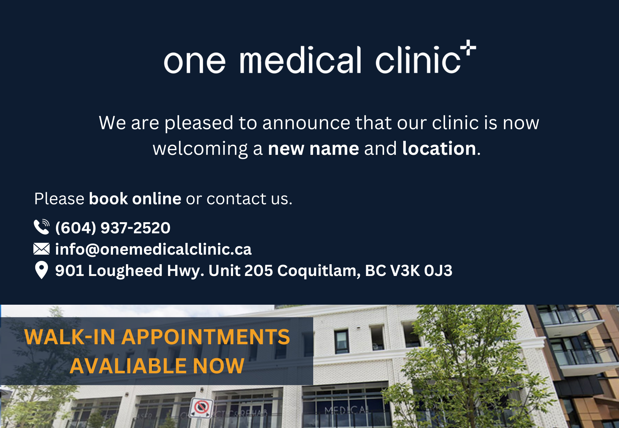 One Medical Clinic - Welcome popup